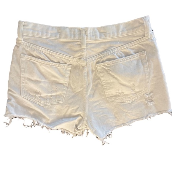 Free People We the Free White Denim Cut Off Shorts, Size 30 - Picture 3 of 4